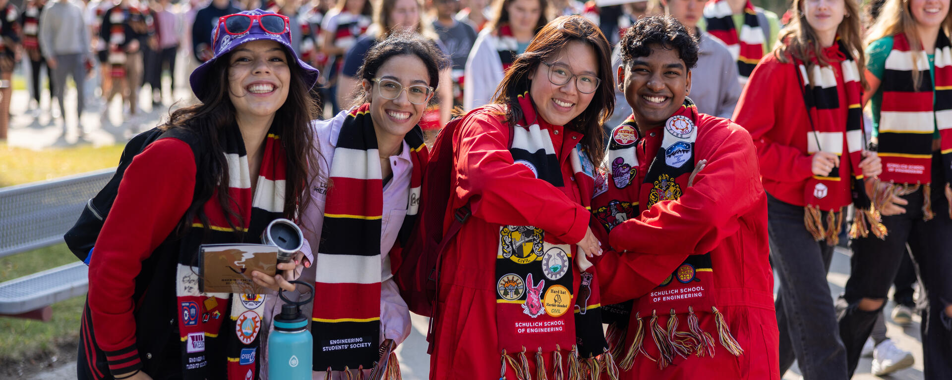 students posing outside at Orientation Day 2023